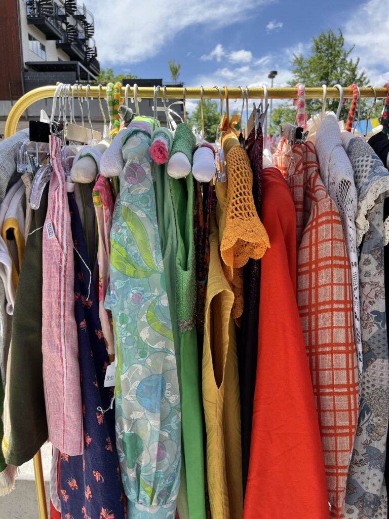 Beautiful rack of clothing from Stage Coach Vintage