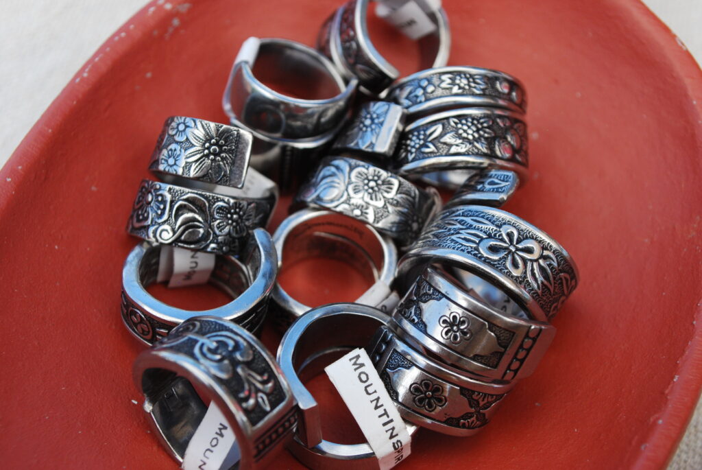 Mountinspire upcycled rings made of silver spoons